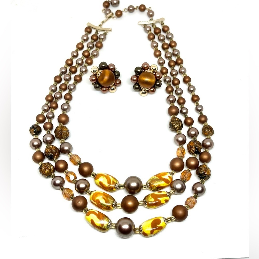 Vintage Japan Necklace & Earrings Set